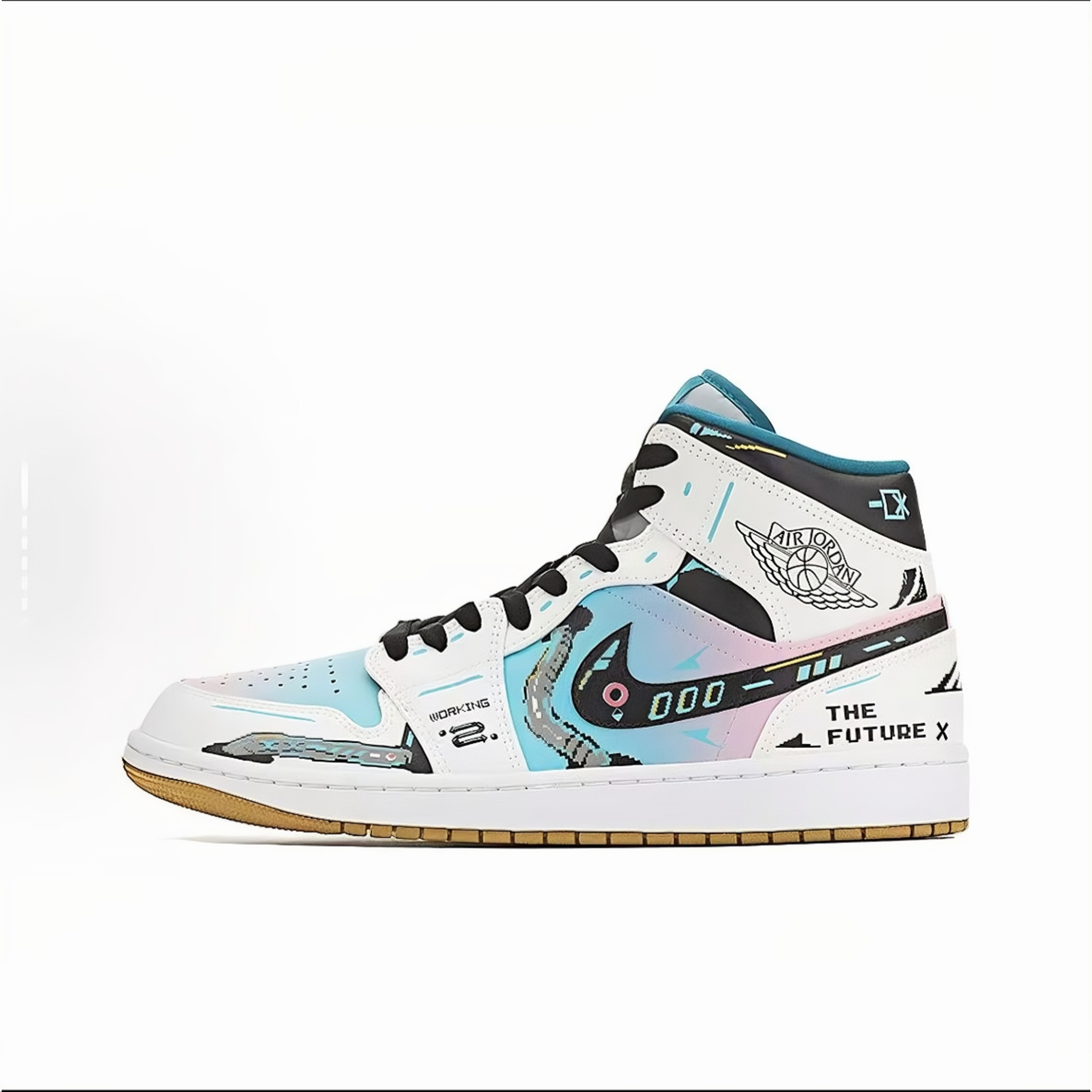 Nike Air Jordan 1 Mid “Aquatone”Neon light and shadow<br>ナイキ エアジョーダン1 ミッド “アクアトーン”ネオン光の影